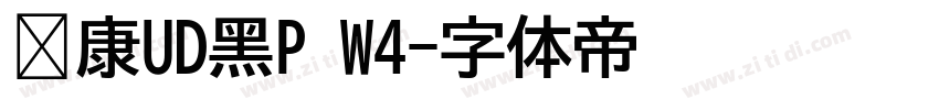 华康UD黑P W4字体转换